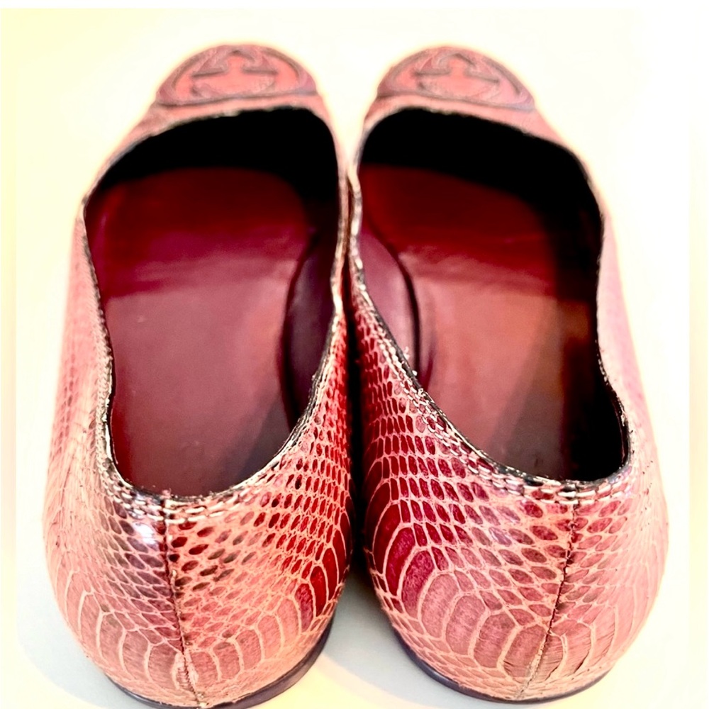 Authentic Gucci Python Ballet Logo Loafers - Picture 12 of 16